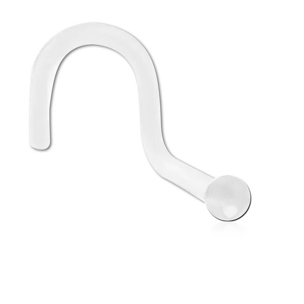 Biosafe perno nariz transparente con bola 1,5 mm piercing invisible
