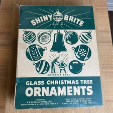 VTG SHINYBRITE Assorted Mercury Glass Ornaments*7pcs*Original 1950’s Box* READ