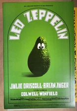 LED ZEPPELIN APRIL 24, 1969 FILLMORE CA CONCERT POSTER By RANDY TUTEN BG-170(2)