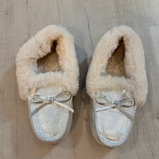 Cat  Jack Sparkle Faux Fur Slippers in Light Champagne
