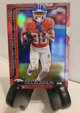 2025 Topps Chrome Football Jaleel McLaughlin Football Leather Refractor SP 🔥