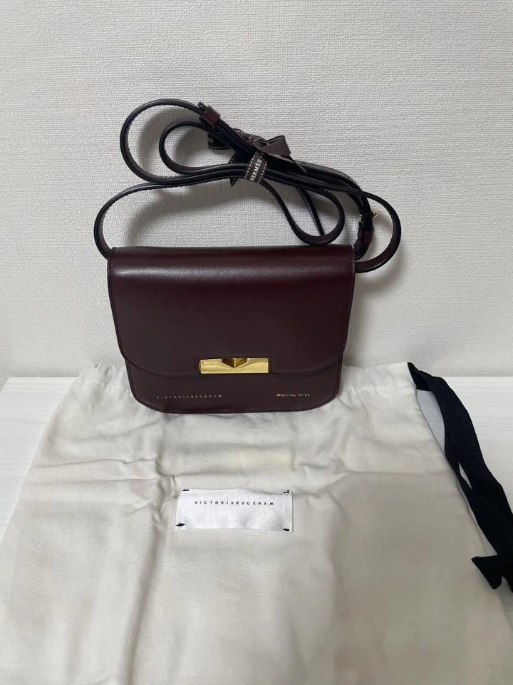Bolso Bandolera Victoria Beckham de Hombro Cartera Cuero en Borgoña USADO Buen Estado Foto 2 de 4