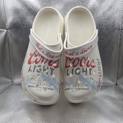 Coors Light Crocband Crocs Clog Shoes Size 9.5m