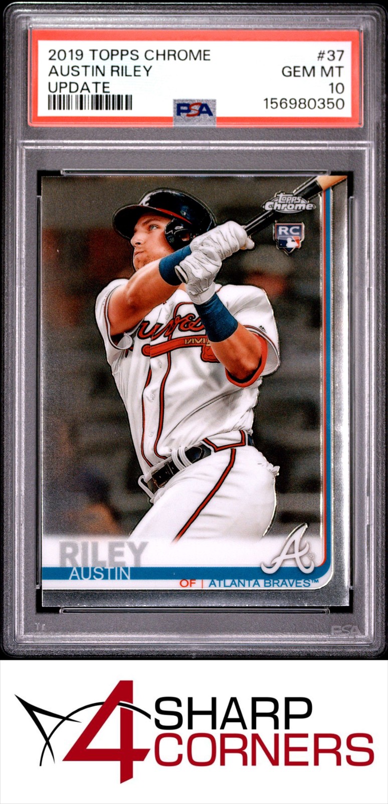 Austin Riley #37 Baseball Cards 2019 Topps Chrome Update trading card — raw and PSA graded price guide