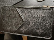 Auth Louis Vuitton Coin Case Monogram Eclipse Coin Card Holder Card Case