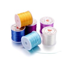 10-40m Roll Strong Elastic Crystal Beading Cord 1mm for Bracelets Stretch Thread