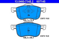 ATE Bremsbelagsatz Scheibenbremse 13.0460-7145.2 FüR Volvo V70 S60 S80 XC70 295
