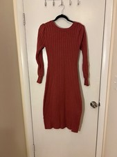Lalavon casual comfy bodycon sweater dress medium