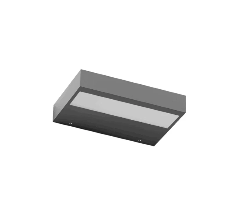 Lampada Muro Parete LINEA LIGHT REGOLO V2 Grigio Applique Luce Doppia Emissione