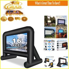 Inflatable Outdoor Movie Screen 9Ft x 4.9Ft with Electric Blower  Bag