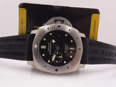 PANERAI LUMINOR SUBMERSIBLE 1950 AUTOMATIK PAM00305 BOX&PAPIERE 2016 TITAN UHR - Bild 1 von 4