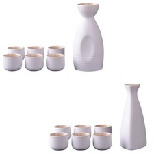 Ceramic Sake Set Porcelain Pottery for Hot or Iced Sake Japanese Gifts Set