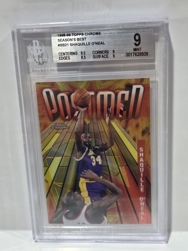 1998 1999 Topps Chrome Season's Best Shaquille O'Neal BGS 9 Mint #SB21
