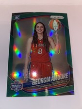 Georgia Amoore 2025 Panini Prizm WNBA #140 SP Variation Green Prizm Rookie (RC)
