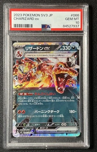 CHARIZARD EX PSA 10 2023 POKEMON SCARLET & VIOLET SV3 JAPANESE #066/108 GEM 7937