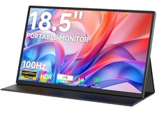 18.5 Inch Portable Monitor, 100Hz 1080P FHD IPS HDR Display, 100 sRGB, Frame...