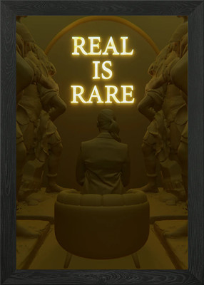 Real Gold 3D Quote Framed Wall Art Poster Canvas Print Picture