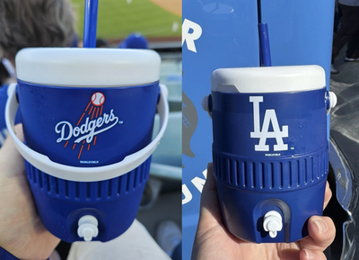 #ad 1x LA Dodgers Cocktail Mini Cooler Jug Souvenir Cup Stadium Exclusive $109.99