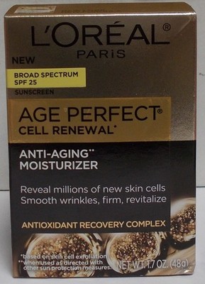 L'Oreal Paris Age Perfect Cell Renewal SPF 25 Anti-Aging Moisturizer Exp 10/2027