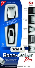 Wahl 9855-300 Groomsman Pro All-in-one Rechargeable Grooming Kit, Black/Silver
