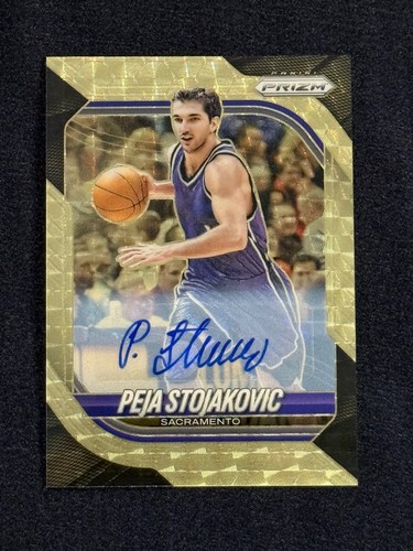 2025-26 PRIZM PEJA STOJAKOVIC GOLD VINYL AUTO /5 #194