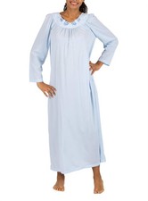 Shadowline Lingerie Petals 53 Inch Long Sleeve Gown Bluebell