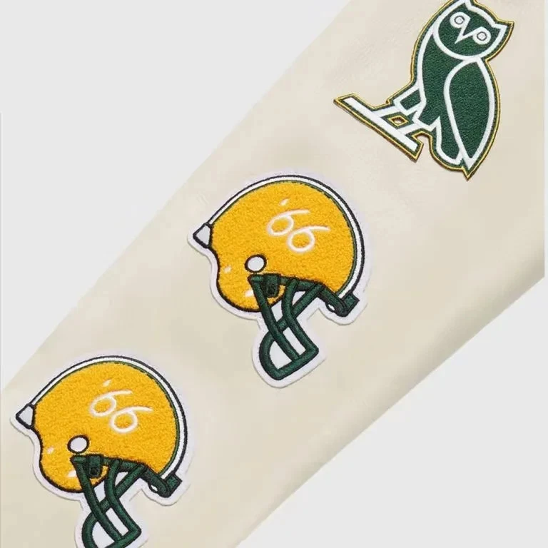 Green Bay Packers Green Wool Sleeves Men's Varsity Jacket