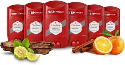 Old Spice Original Deodorant Stick Rich Scent 48HR Freshness Men's Care - 6x50ml