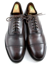 NEW Allen Edmonds "PARK AVENUE" Leather Cap-Toe Oxfords 11 A Espresso Brown(615N