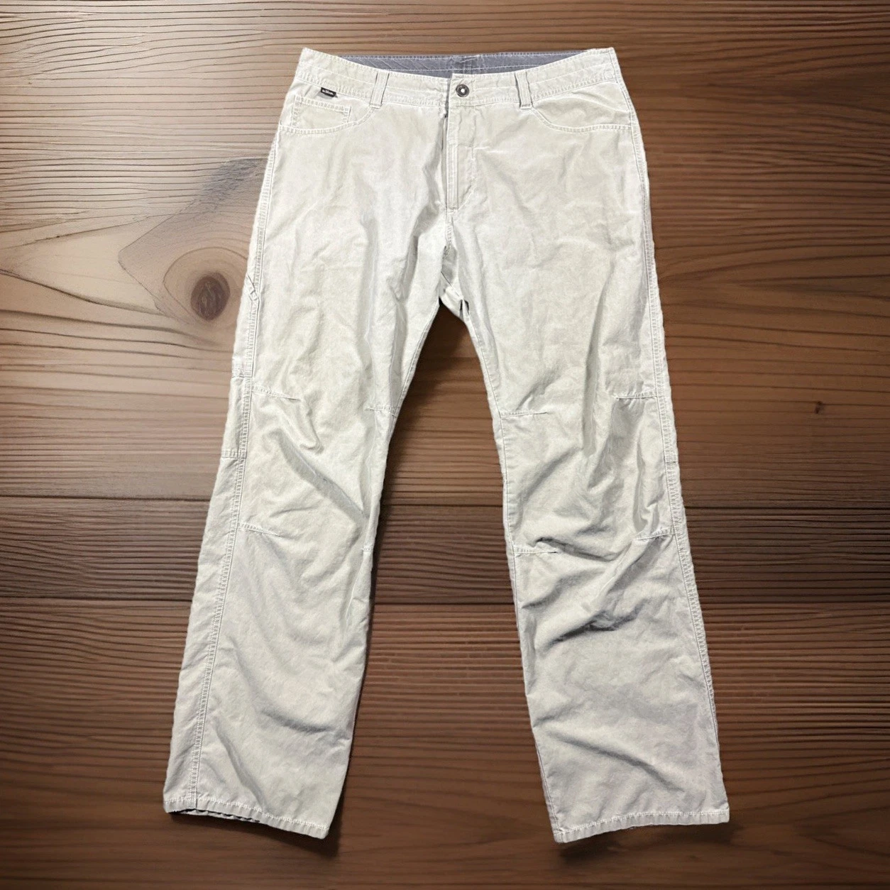 Kuhl Kuhldry Tan Hiking Pants - Ripstop Fabric Cargo Pockets - Men’s 36x32