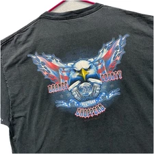Vintage Orange County choppers T-shirt men’s XL black eagle flames New York 2001