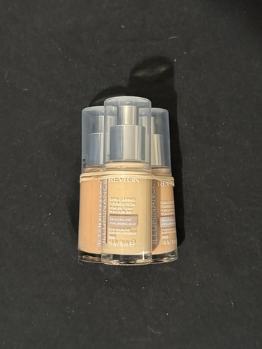 Set of 3 Revlon Illuminance Skin-Caring Liquid Foundation Shade 105, 201, 209 - Picture 4 of 6