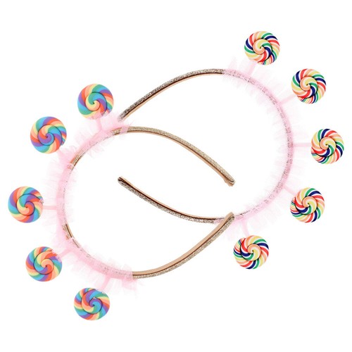 2pcs Pink Lollipop Headband For Girls Candy Princess Themed Party Accessory - Picture 3 of 12