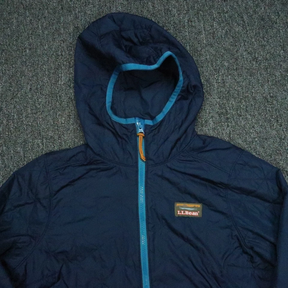 LL Bean Jacket Womens Extra Small Blue Katahdin Insulated Pullover Half Zip XS - Image 2 of 4