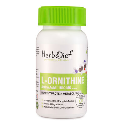 L-Ornithine Capsules Protein Metabolism Boosts Energy Sleep Aid Cardio Health