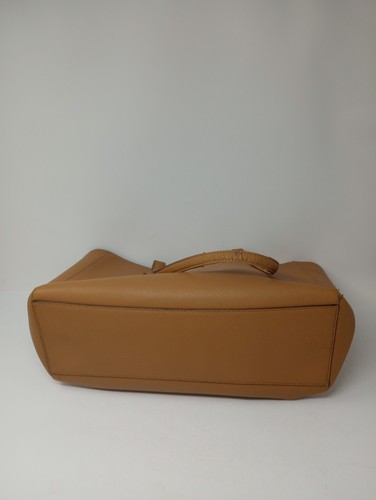 Tory Burch Robinson Tote Saffiano Leather Camel Tan *Damaged* - Picture 9 of 15