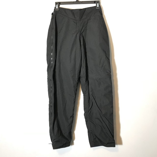 Vintage Ll Bean Full Side Zip Nylon Lined Ski Camp Hike Black Pants