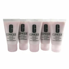 Lot of 5 Clinique Rinse-Off Foaming Cleanser Mousse 1 oz/30 ml*5 5oz Discontinue