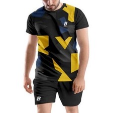 Printed Super Net Comfortable T shirt Shorts Set for Sports Gym