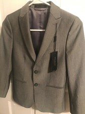 Marc New York Andrew Marc boys grey suit jacket Sz 10 Skinny