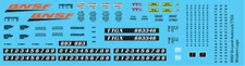 N Scale - BNSF Bi-Level Autorack TTGX Modern Logo Decals