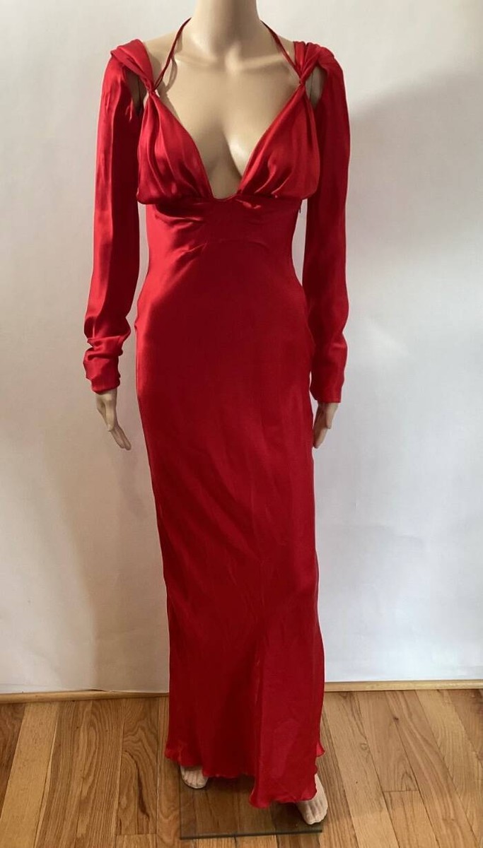 GUCCI BY TOM FORD VINTAGE RARE SILK RED GOWN SZ 42 2003 collection | eBay