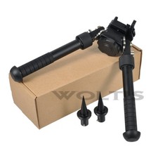 Tactical 4.75 - 9 Inch Bipod Adjustable QD Bipod & Tilt Hunting Bipod Spike