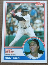TONY PEREZ 1983 Topps #715 RED SOX