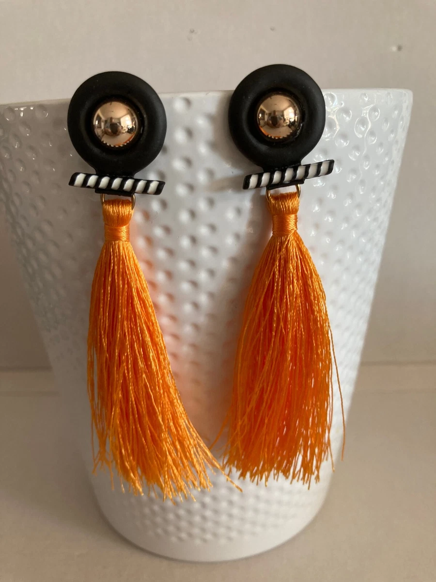 Orange statement hotsell earrings