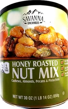 Savanna Orchards Honey Roasted Nut Mix Cashew/Almonds/Pecans 30 oz EXP  05/2026