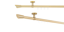 Bastone per tende su misura corsa interna rag distanza soffitto 4 cm colore: ottone opaco