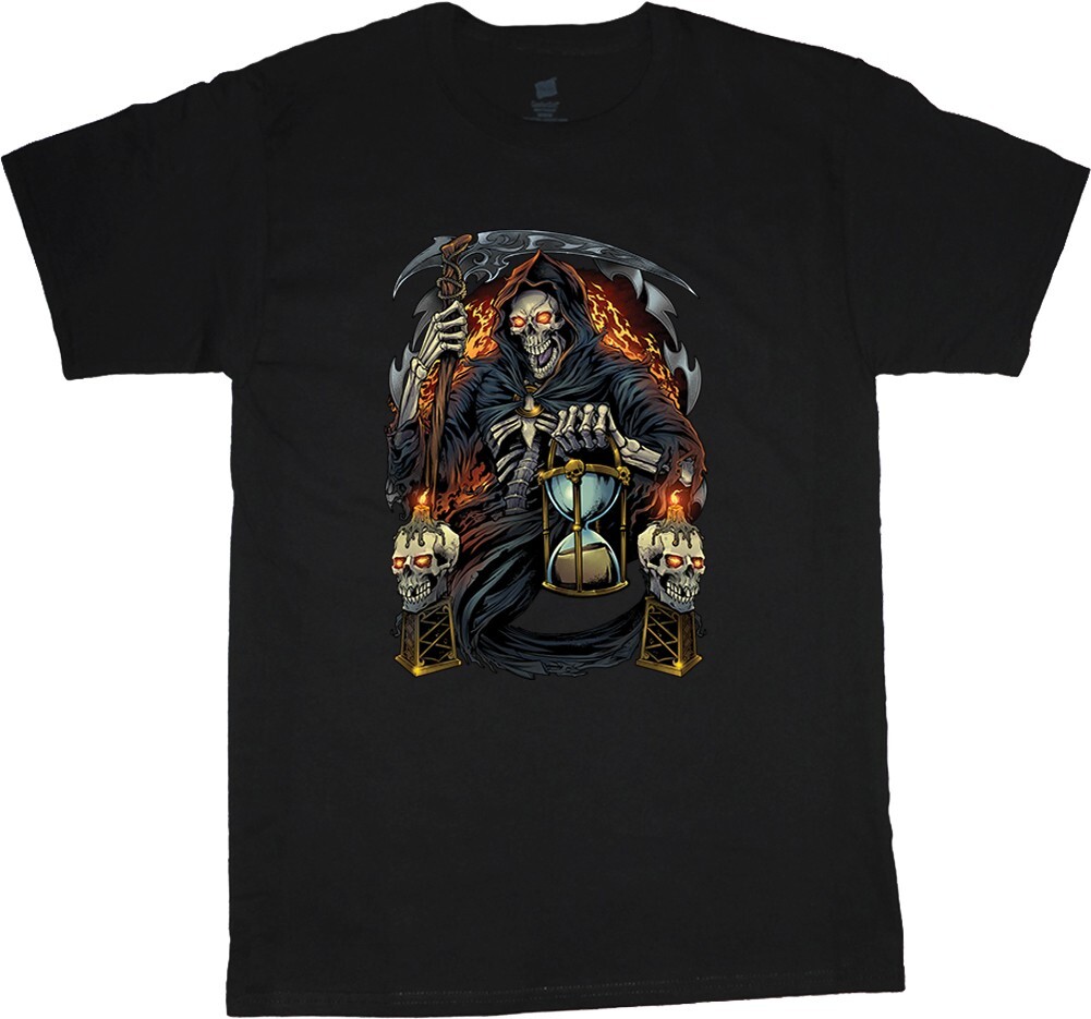 Grim Reaper Shirt Mens Graphic Tees Skull Shirts Men Clothing Accessories Gifts-image