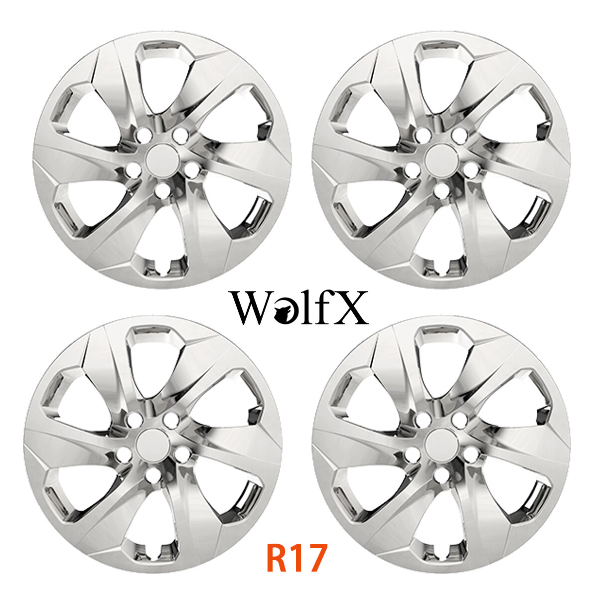 2019-2025 Toyota RAV4 17-Inch Chrome Snap-On Wheel Skin Hub Caps