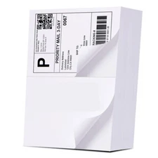 50 - 1000 Half Sheet 8.5 x 5.5 Shipping Labels 2 Per Sheet Self Adhesive Paper
